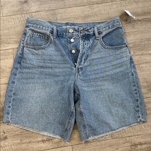 Old Navy Blue Denim Mid-Rise Bermuda Shorts